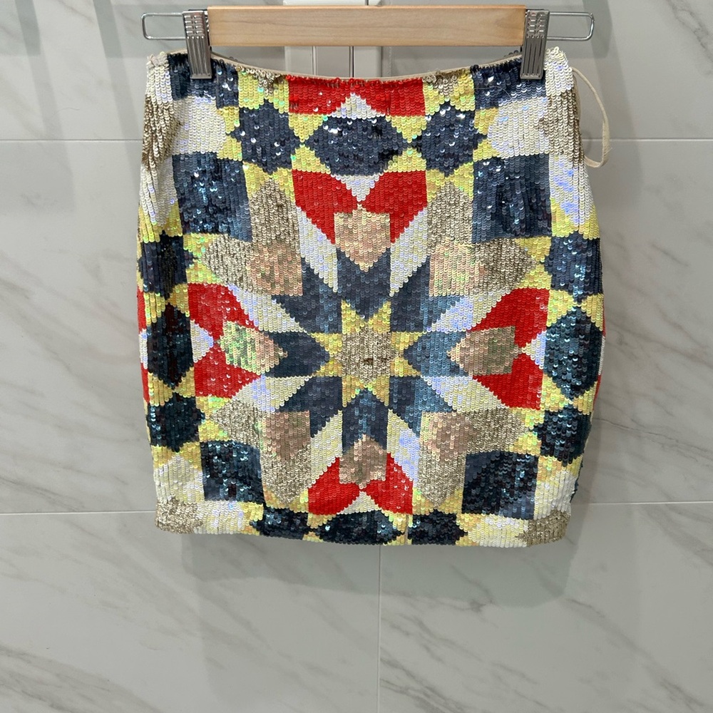 Needle & Thread Sequin Multicolor Mini Skirt - image 4